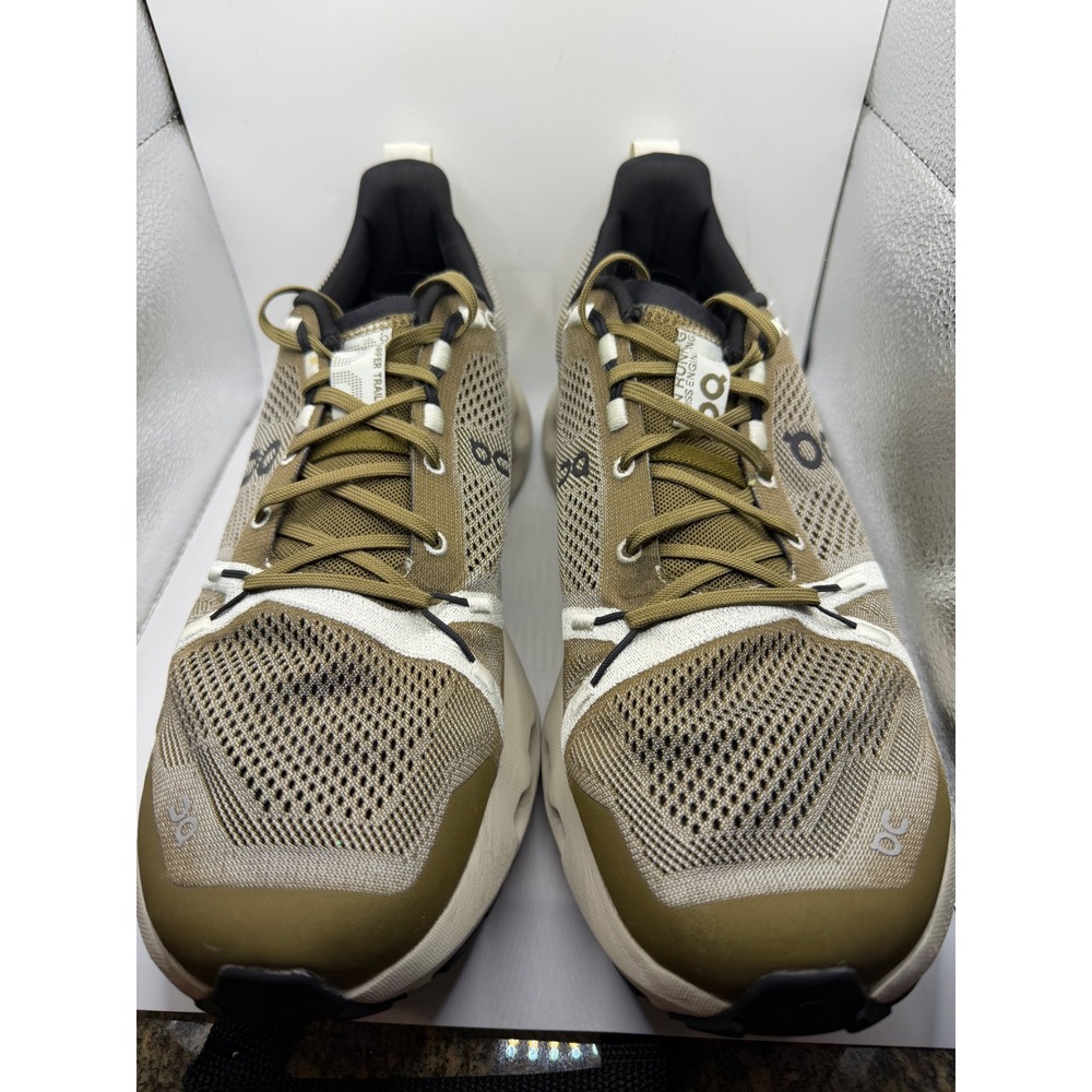 On Cloudsurfer Trail Mens Running Shoes Olive Green White Size 14 3ME10112281